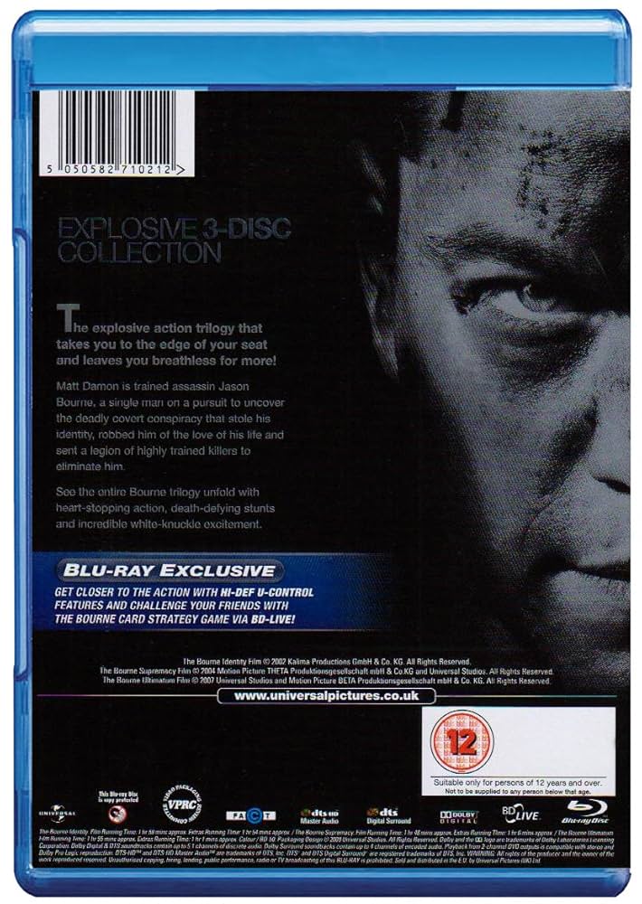 ボーン トリロジー The Bourne Trilogy  Blu-ray Matt Damon The Bourne Trilogy [Blu-ray]: Amazon.ca: BOURNE TRILOGY
